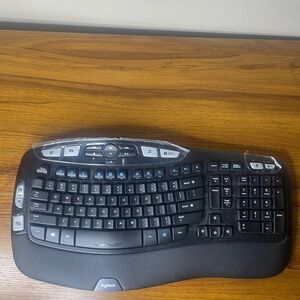 Logitech K350 Y-R0053 Wireless Wave Ergonomic No Dongle Tested Works